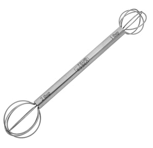 8" Double Headed Measuring Kitchen Mini Whisk, Miso Paste Muddler, Mini Gochujang Whisk, Bouillon Soup Blender | 1-2 Tbsp.